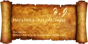 Herzfeld Juliánusz névjegykártya